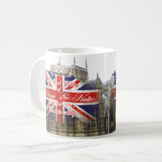 William en Kate Royal Wedding Collectibles Koffiemok (Voorkant links)