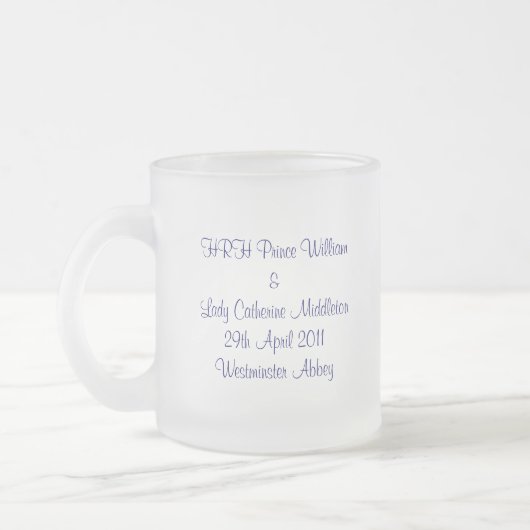 William en Kate Royal Wedding Collectibles Matglas Koffiemok (Links)