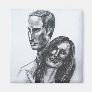 William en Kate Wedding Magneet