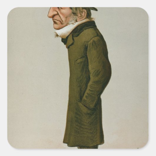 William Ewart Gladstone Vierkante Sticker (Voorkant)