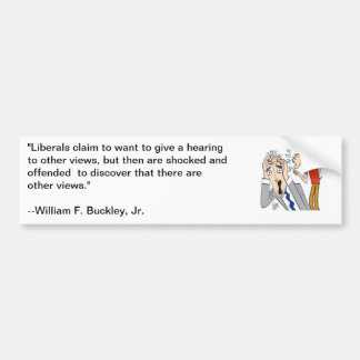 William F Buckley citeert over liberalen Bumpersticker
