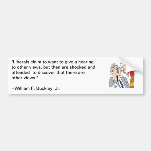 William F Buckley citeert over liberalen Bumpersticker (Voorkant)