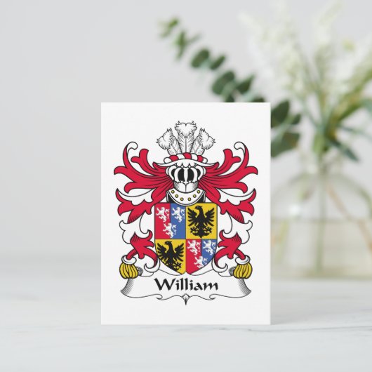 William Family Crest Briefkaart (Staand voorkant)