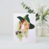 William Fulton Soare: Vrouw met binoculair Briefkaart (Staand voorkant)