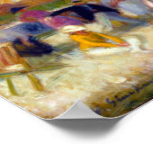 William Glackens Beach Umbrellas op blauw punt Poster (Hoek)