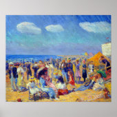 William Glackens Crowd in de Seashore Poster (Voorkant)