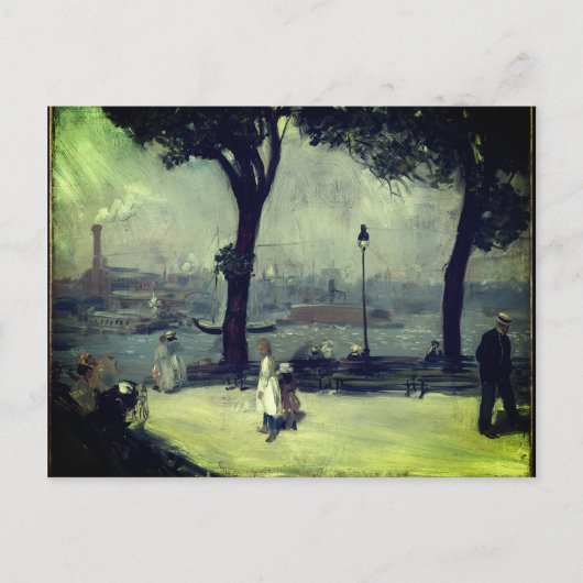 William Glackens - East River Park (ca. 1902) Briefkaart (Voorkant)
