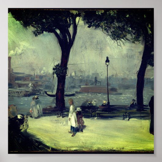 William Glackens - East River Park (ca. 1902) Poster (Voorkant)