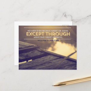 William Gladstone Inspirerend quote "Fouten" Briefkaart