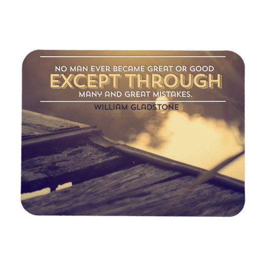 William Gladstone Inspirerend quote "Fouten" Magneet (Horizontaal)