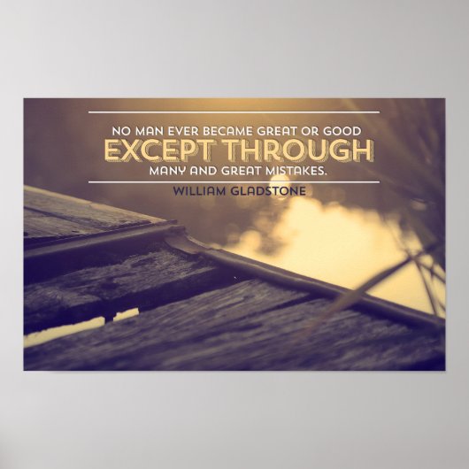 William Gladstone Inspirerend quote "Fouten" Poster (Voorkant)