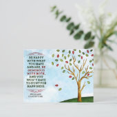 William Gladstone Inspirerend quote "Happiness" Briefkaart (Staand voorkant)