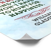 William Gladstone Inspirerend quote "Happiness" Poster (Hoek)