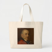 William Gladstone & Power of Love Quote Grote Tote Bag (Voorkant)