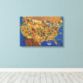 William Gropper's America - Cartoon Folklore Canvas Afdruk (Insitu (Houten vloer))