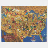 William Gropper's America - Cartoon Folklore Fleece Deken (Voorkant (Horizontaal))