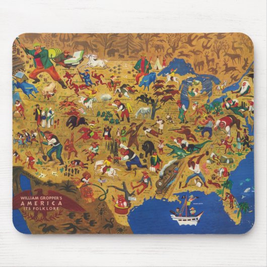 William Gropper's America - Cartoon Folklore Muismat (Voorkant)