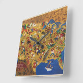 William Gropper's America - Cartoon Folklore Vierkante Klok (Hoek)