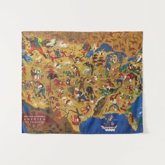 William Gropper's America - Cartoon Folklore Wandkleed (Voorkant (horizontaal))