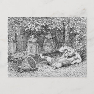 William H. Beard - Beer Stung by Bees Briefkaart