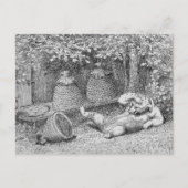 William H. Beard - Beer Stung by Bees Briefkaart (Voorkant)