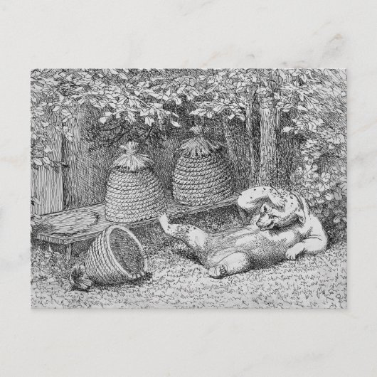 William H. Beard - Beer Stung by Bees Briefkaart (Voorkant)