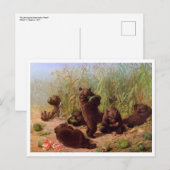 William H. Beard, Beren in de Watermeloen Patch Briefkaart (Voorkant / Achterkant)