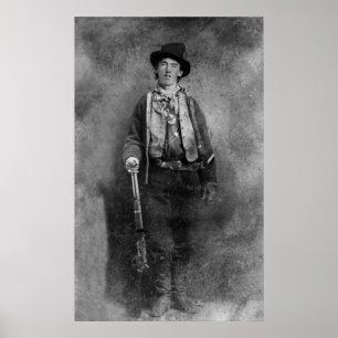 William H. Bonney, Billy Kid outlaw van het Amerik Poster