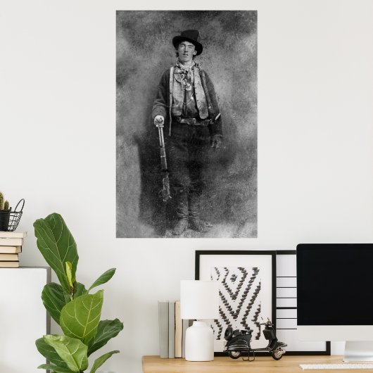 William H. Bonney, Billy Kind Old West Outlaw Poster (Thuiskantoor)