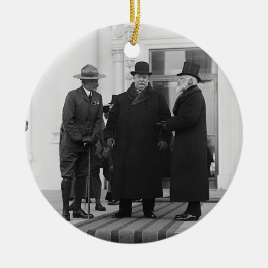 William H. Taft, James Bryce & Archibald W. Butt Keramisch Ornament (Voorkant)