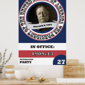 William H. Taft Presidential History Retro Poster (Keuken)