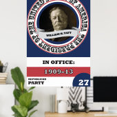 William H. Taft Presidential History Retro Poster (Thuiskantoor)
