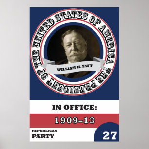 William H. Taft Presidentieel Historisch Retro Poster