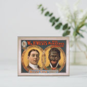 William H. West, Big minstrel Jubilee, 'Billy Van' Briefkaart (Staand voorkant)