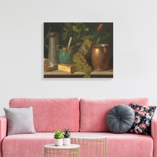 William Harnett - Just Dessert Canvas Afdruk (Insitu (Woonkamer))