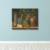 William Harnett - Just Dessert Canvas Afdruk (Insitu (Houten vloer))