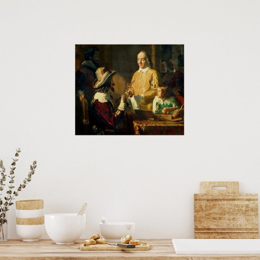 William Harvey demonstreert tegen Charles I Poster (Keuken)