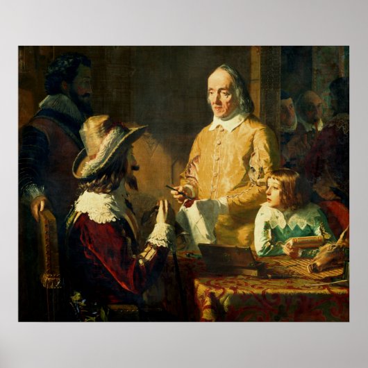 William Harvey demonstreert tegen Charles I Poster (Voorkant)