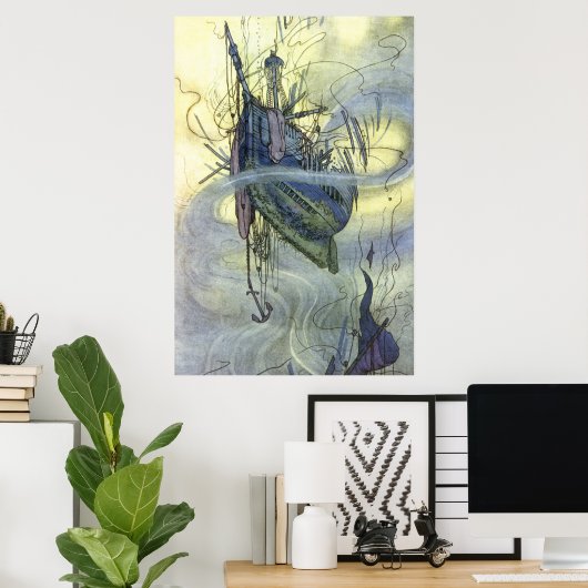 William Heath Robinson - Een lied van het Engels Poster (Thuiskantoor)