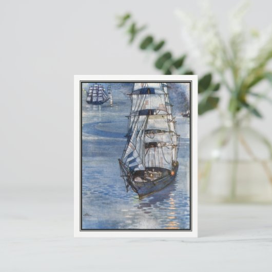 William Heath Robinson -  scheepskunst Briefkaart (Staand voorkant)