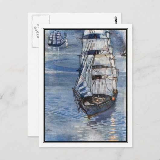 William Heath Robinson - scheepskunst Briefkaart (Voorkant / Achterkant)
