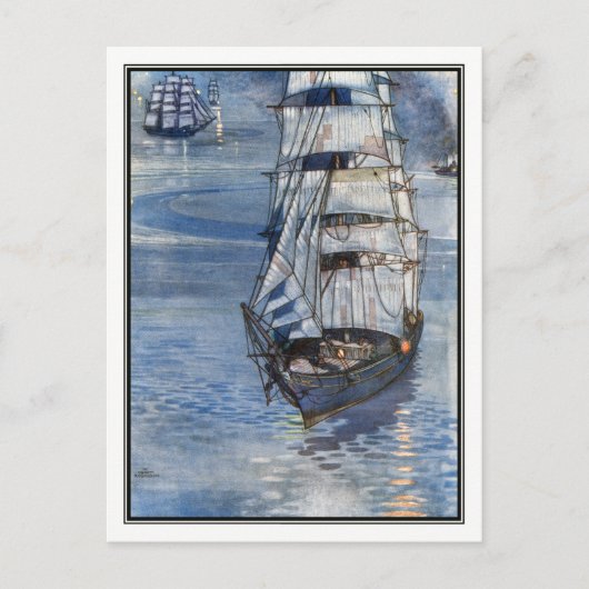 William Heath Robinson -  scheepskunst Briefkaart (Voorkant)