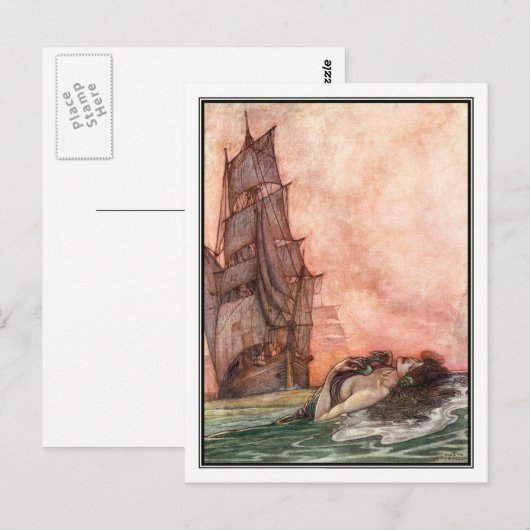 William Heath Robinson -  scheepskunst Briefkaart (Voorkant / Achterkant)