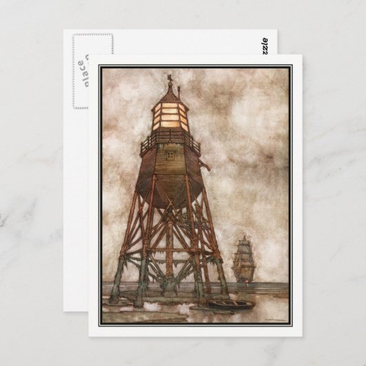 William Heath Robinson - Ship + Lighthouse Briefkaart (Voorkant / Achterkant)