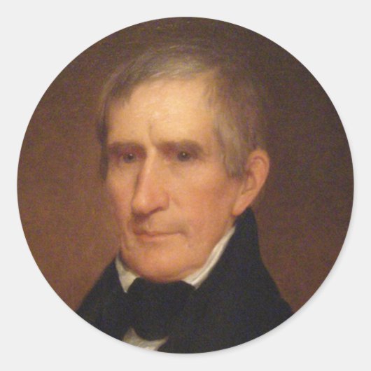 William Henry Harrison 9 Ronde Sticker (Voorkant)