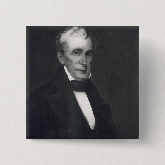 William Henry Harrison, 9e President van de Vereni Vierkante Button 5,1 Cm (Voorkant)