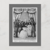 William Henry Harrison Death bed Briefkaart (Voorkant)