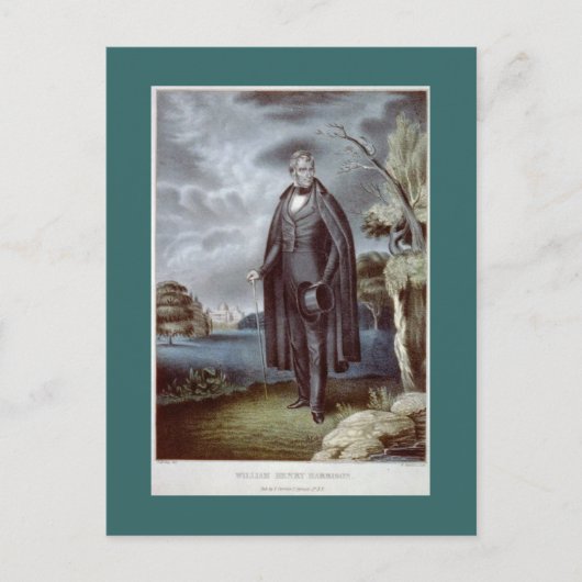 William Henry Harrison portret briefkaart (Voorkant)