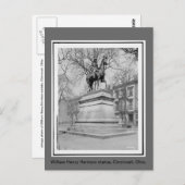 William Henry Harrison statuut,  foto Briefkaart (Voorkant / Achterkant)