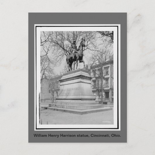 William Henry Harrison statuut,  foto Briefkaart (Voorkant)